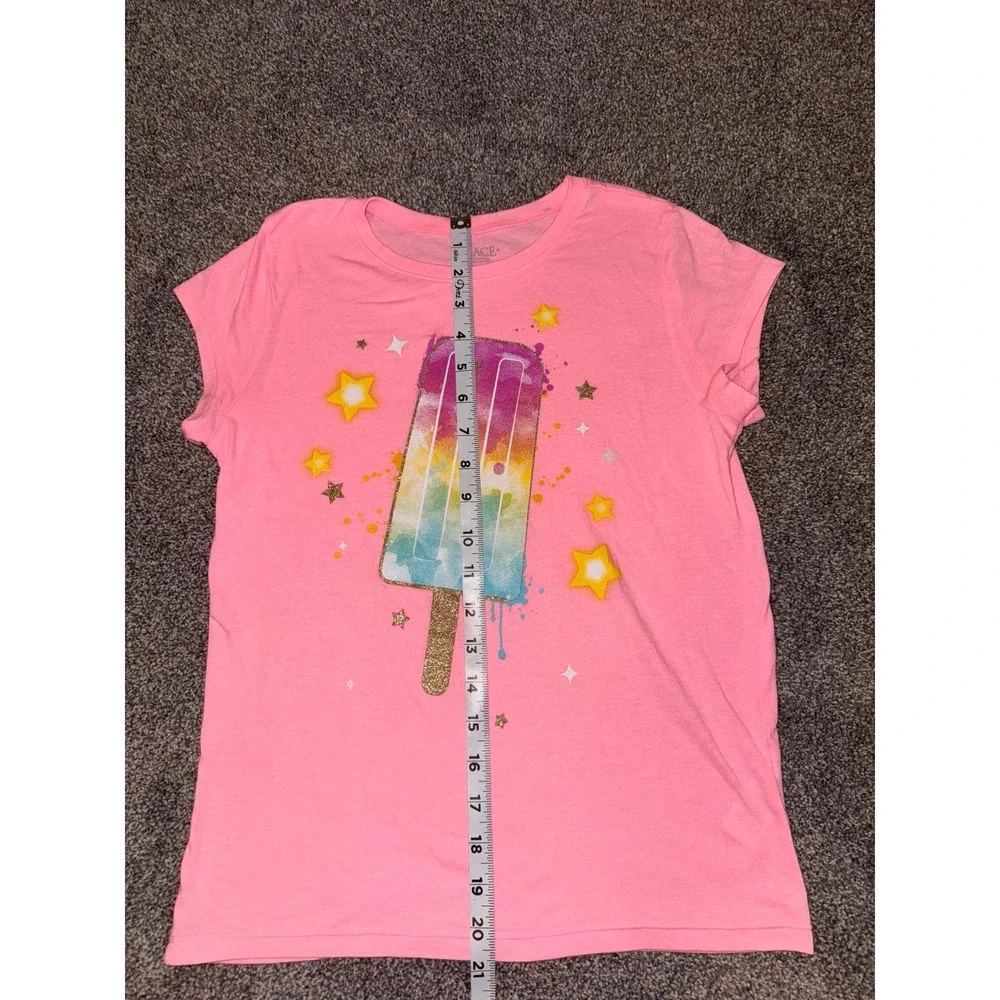 Children's Place Girls Pink Ice Cream Short Sleeve T-Shirt‎